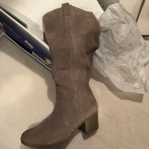 Stone Suede Boots